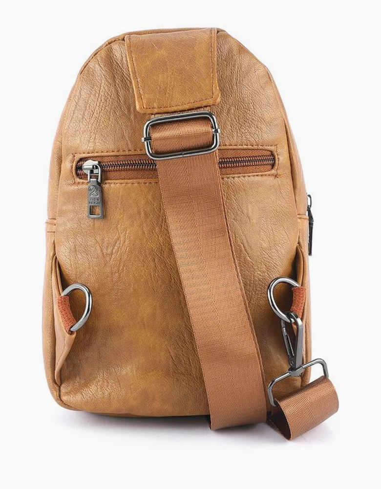 Khaki Vintage Multi Pockets Sling Bag