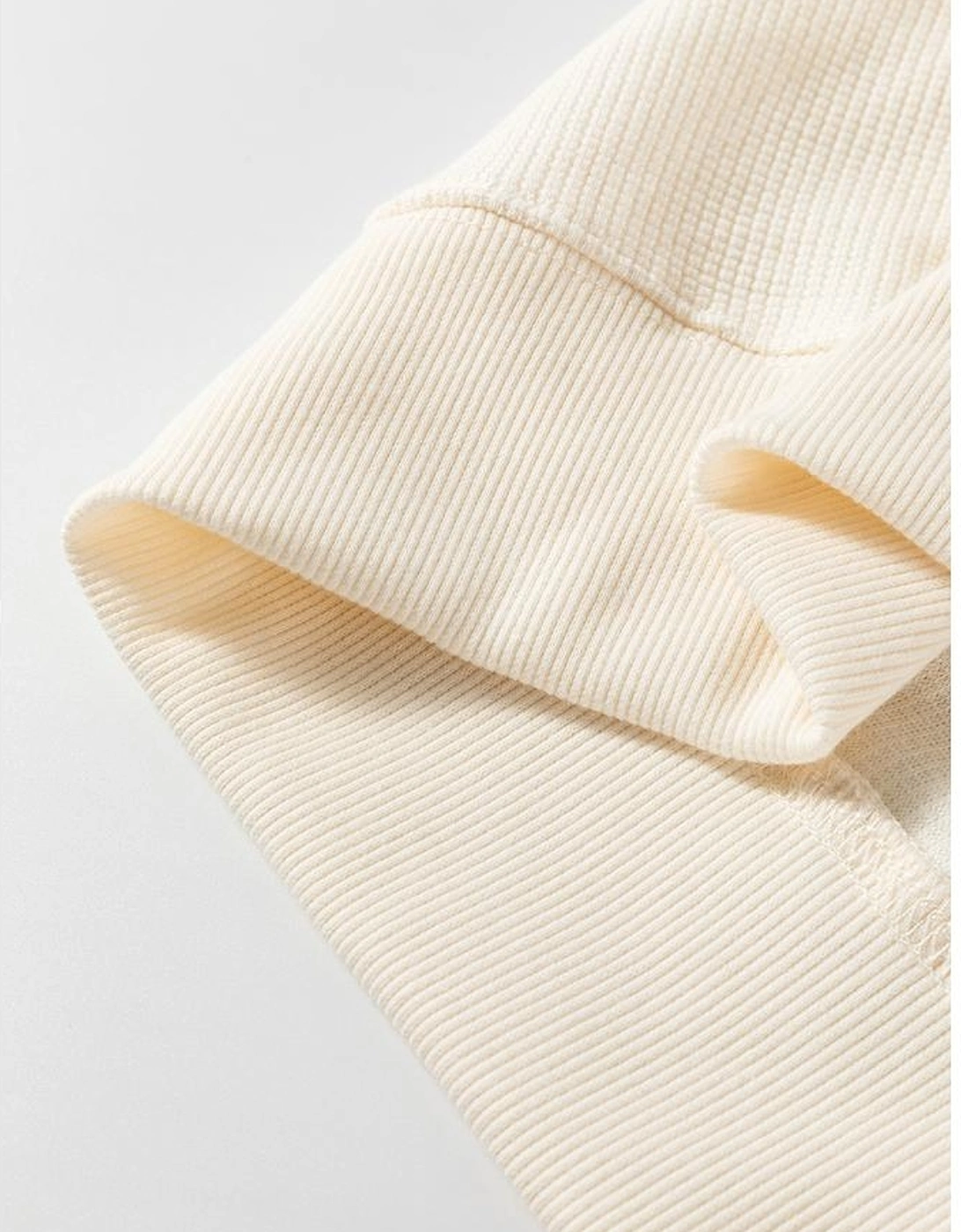 White Solid Color Waffle Knit Drop Shoulder Plus Size Sweatshirt