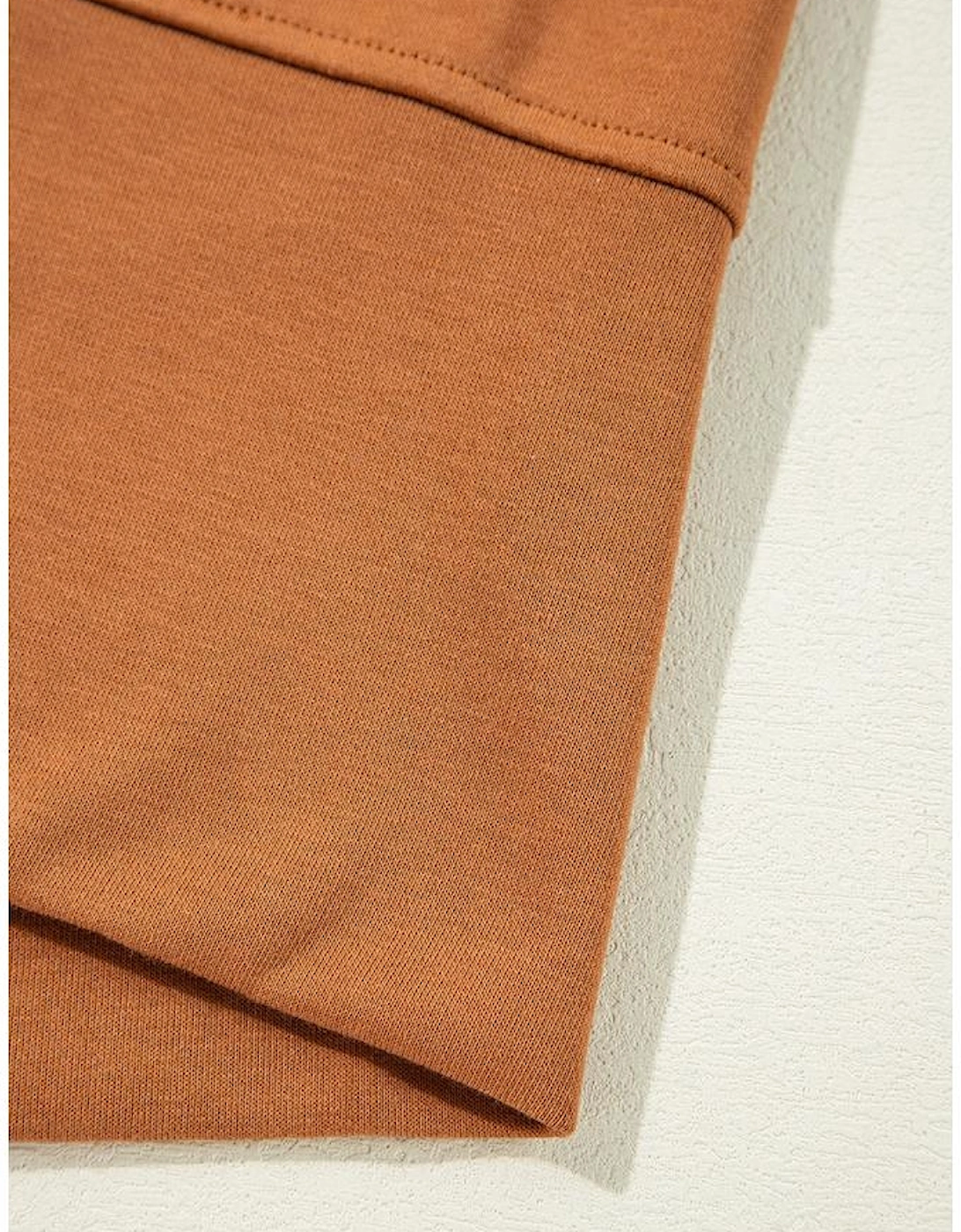 Chestnut Sequin Happy Halloween Graphic Notched Neck Long Sleeve Loose Top