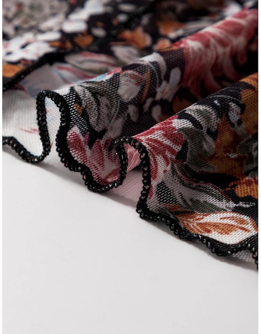 Brown Floral Print High Waist Maxi Skirt