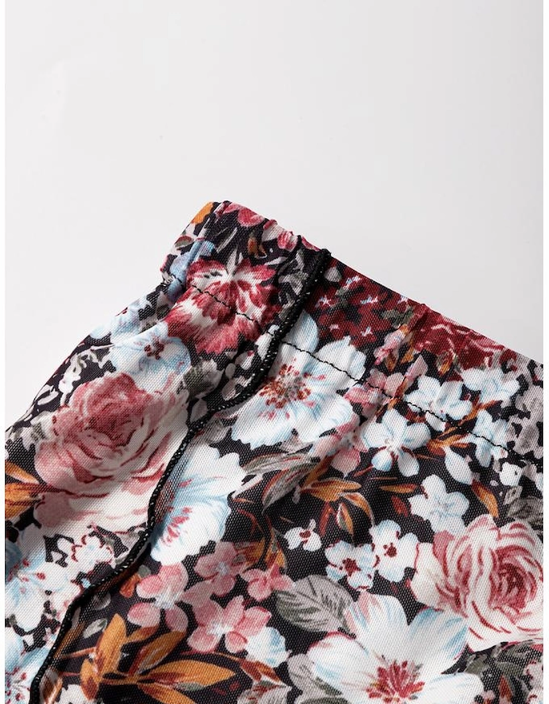 Brown Floral Print High Waist Maxi Skirt