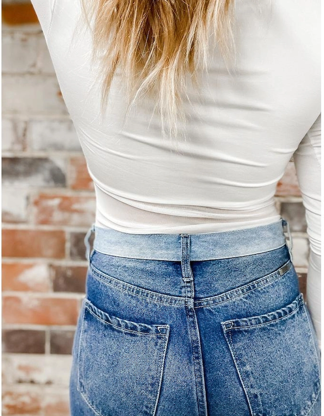 White Mesh Patchwork Long Sleeve Bodysuit, 9 of 8