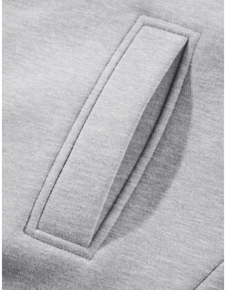 Gray Solid Exposed Seams Hoodie and Joggers Activewear Set