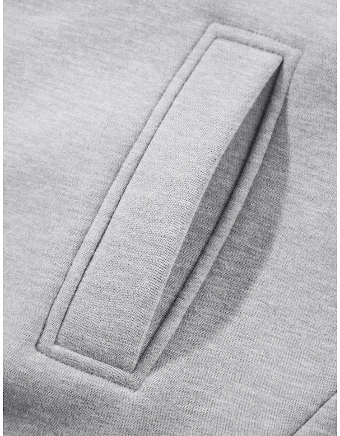 Gray Solid Exposed Seams Hoodie and Joggers Activewear Set