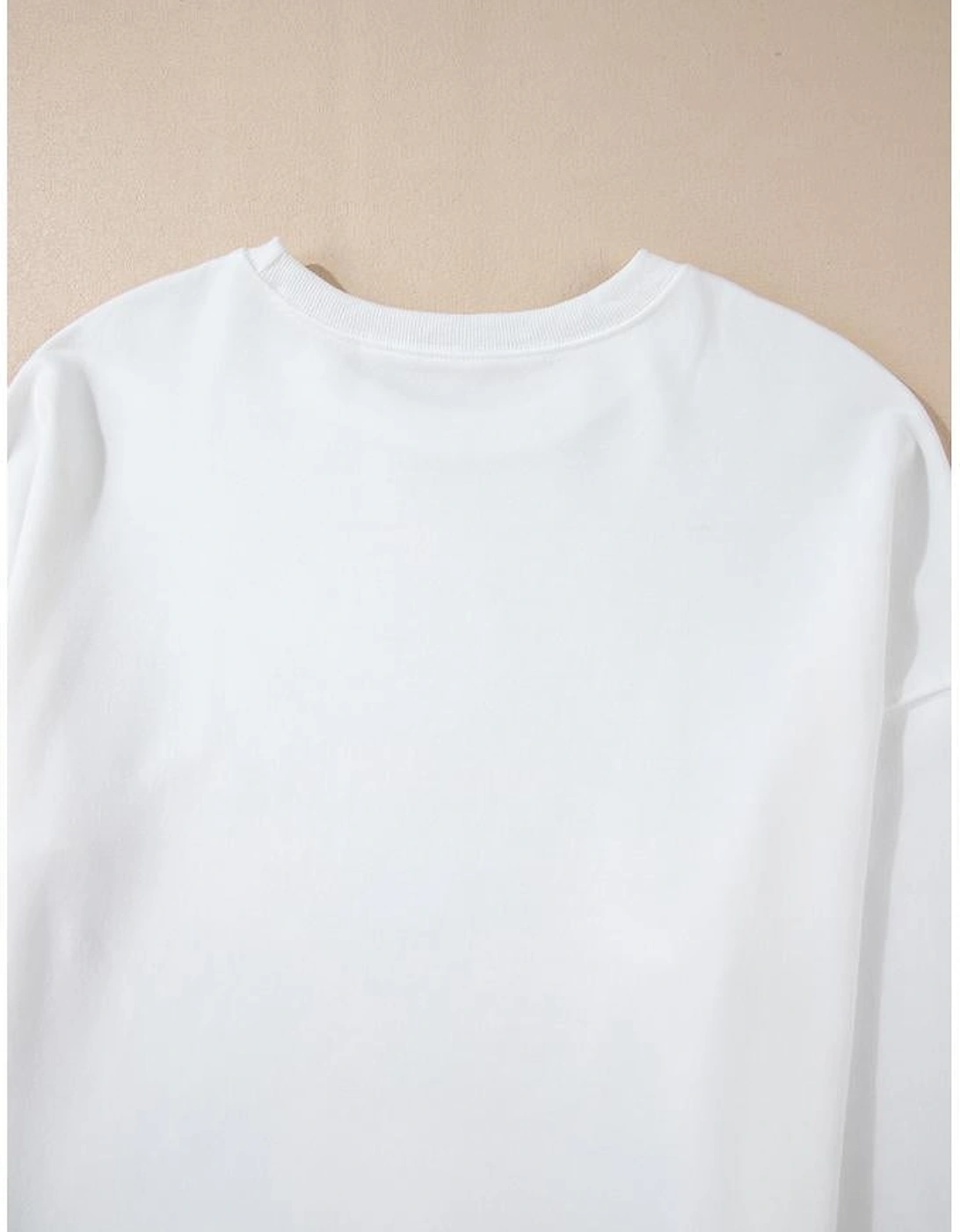 White Bowknot Pattern Drop Shoulder Loose Sweatshirt, 11 of 10