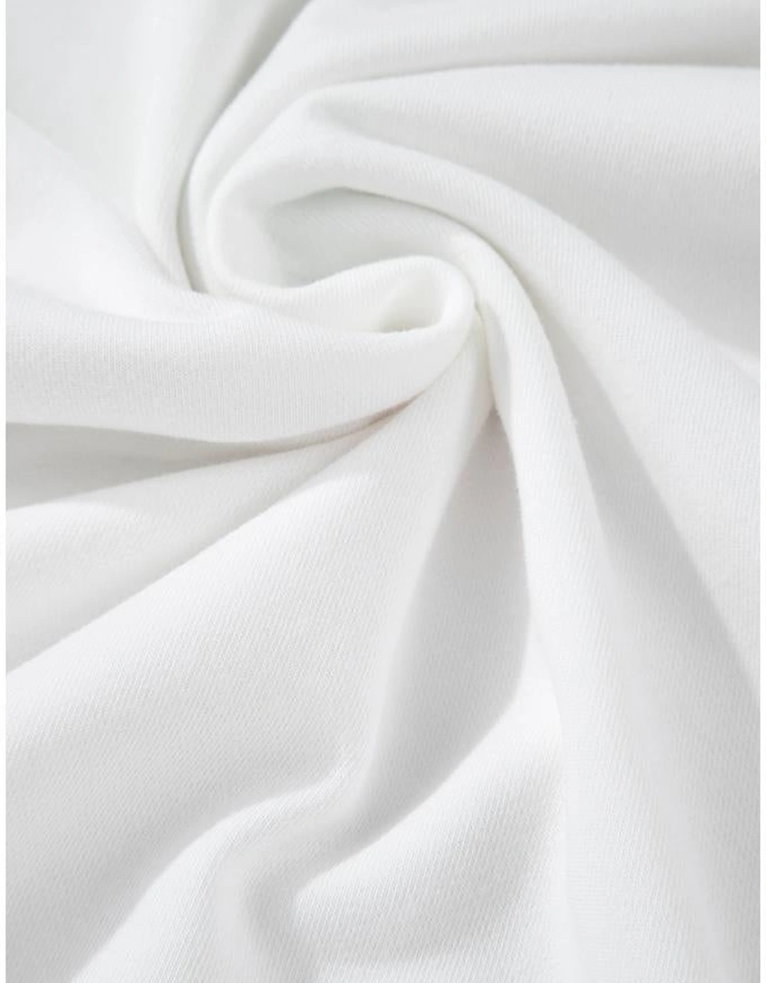 White Bowknot Pattern Drop Shoulder Loose Sweatshirt