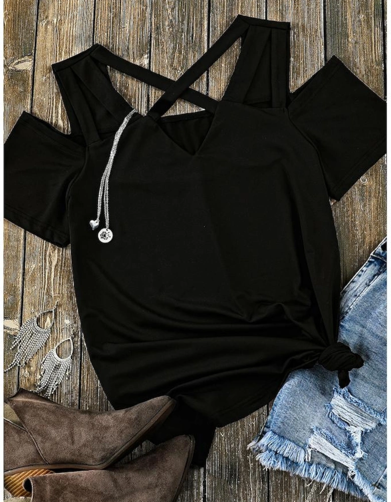 Azura Exchange Criss-Cross Cut Out Top