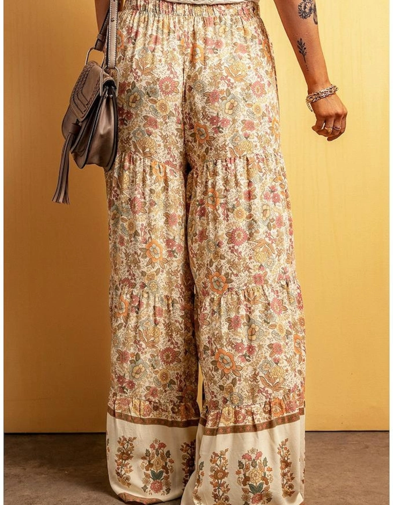 Azura Exchange Floral Print Wide Leg Pants