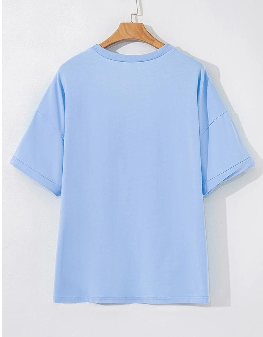 Myosotis July 4th Stars and Striped Bow Print Oversize Tee