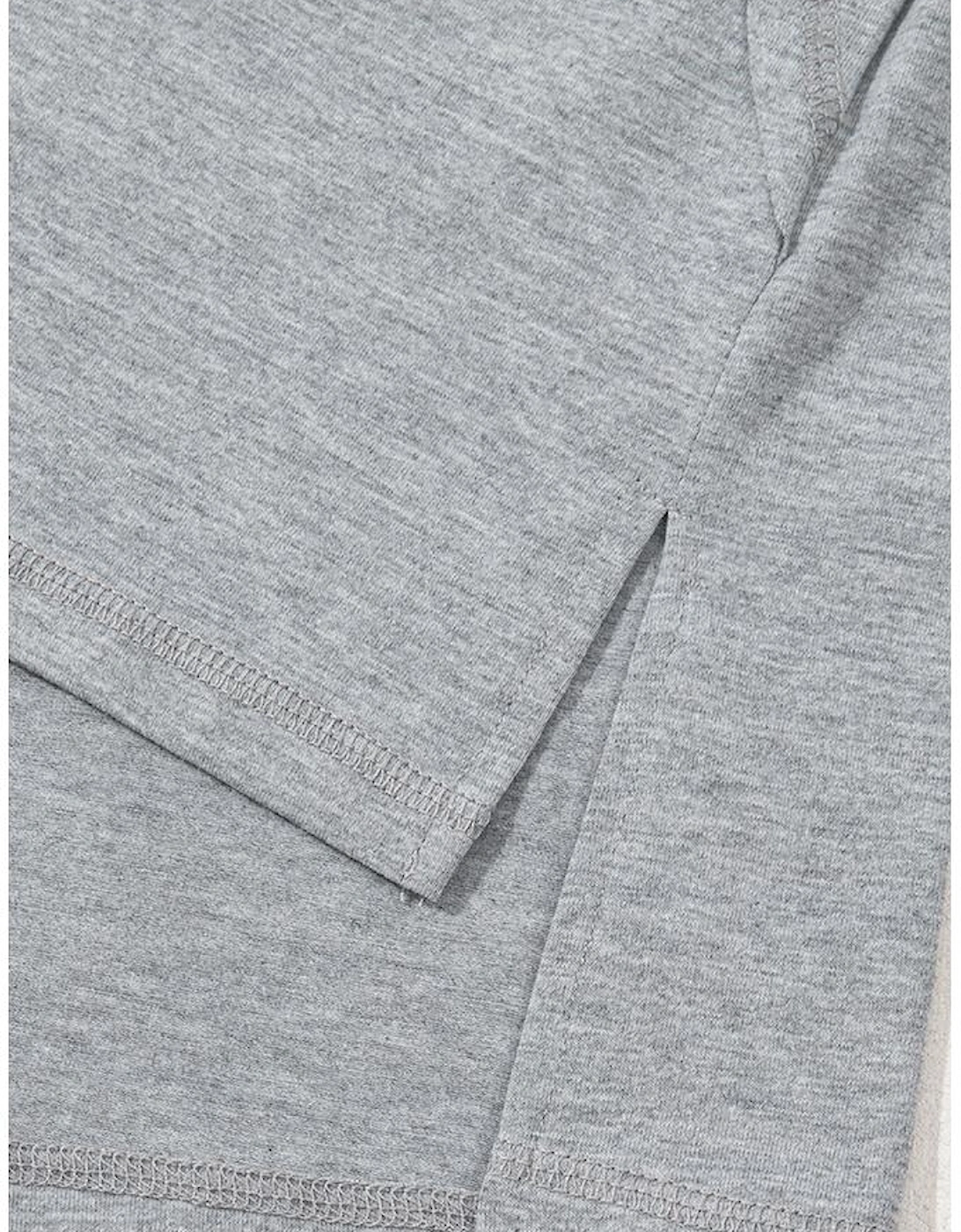 High Raglan Half Sleeve V Neck Oversized T Shirt