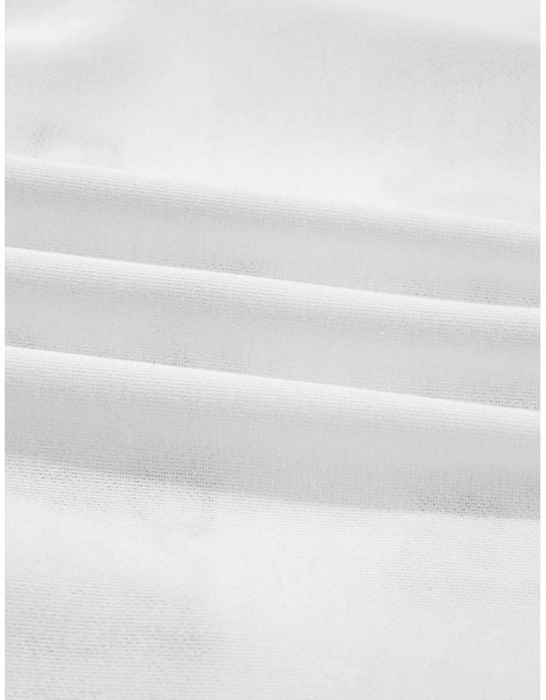 White CLASSY UNTIL KICKOFF Plush Letter Patched Loose Sweatshirt