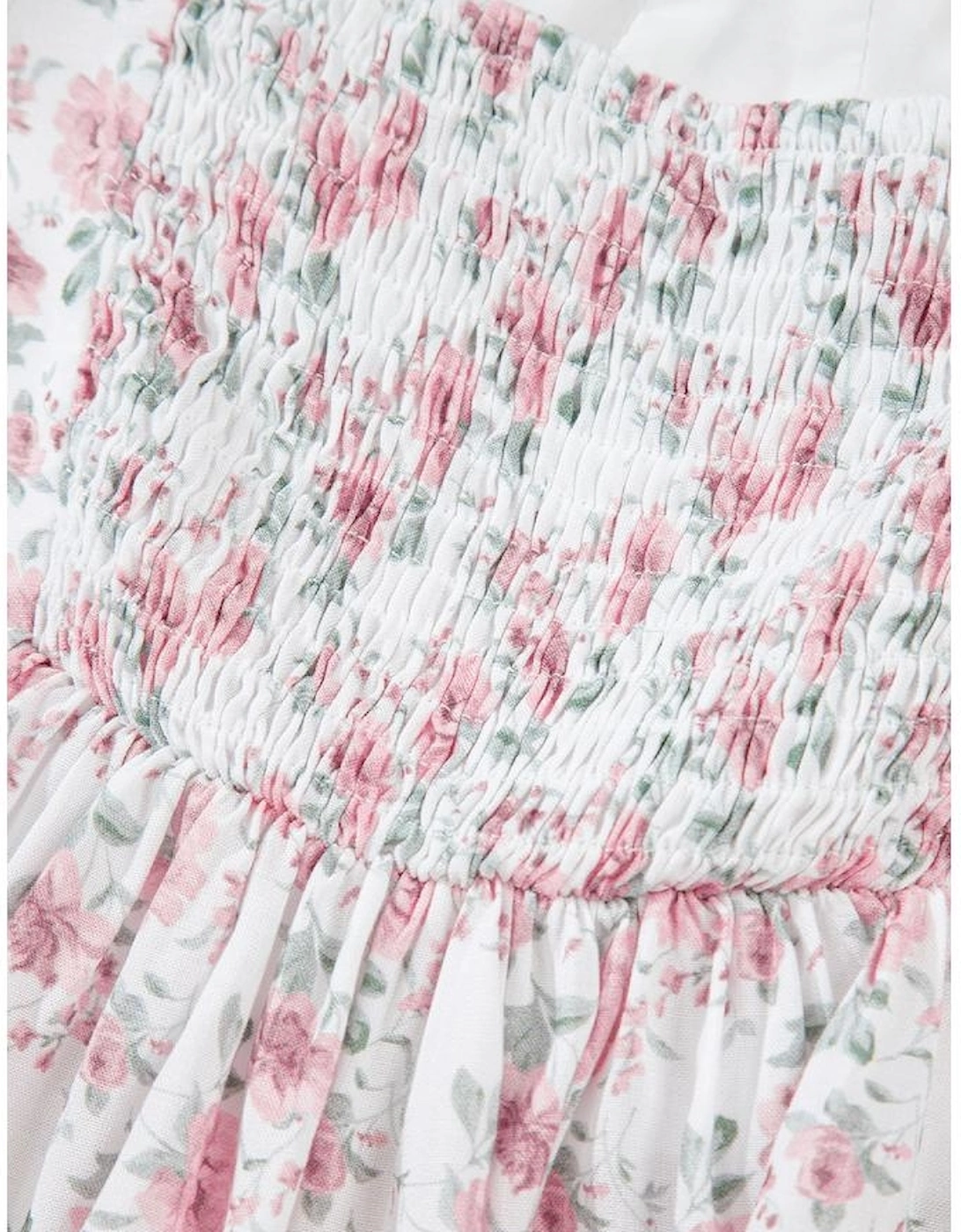 Pink Floral Flutter Peplum Tank Top