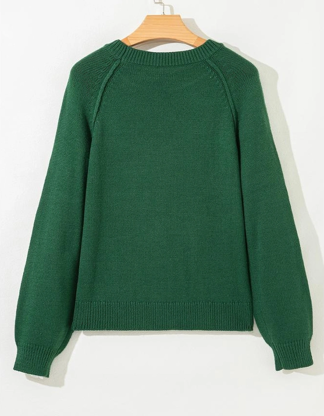 Evergreen Raglan Sleeve Crew Neck Sweater