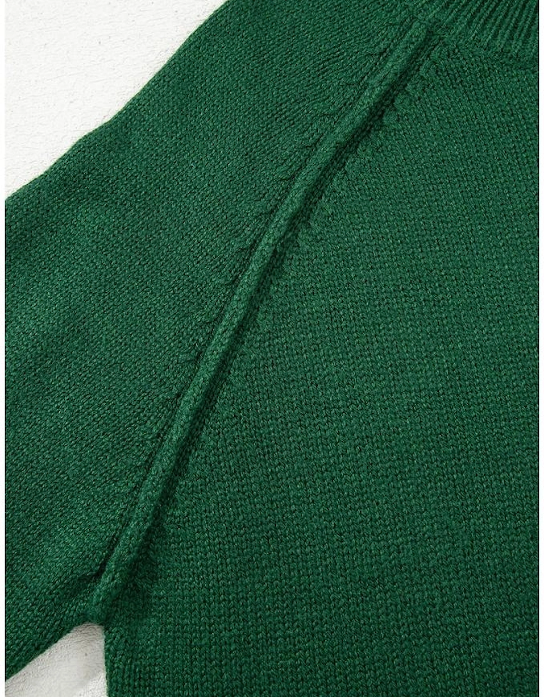 Evergreen Raglan Sleeve Crew Neck Sweater