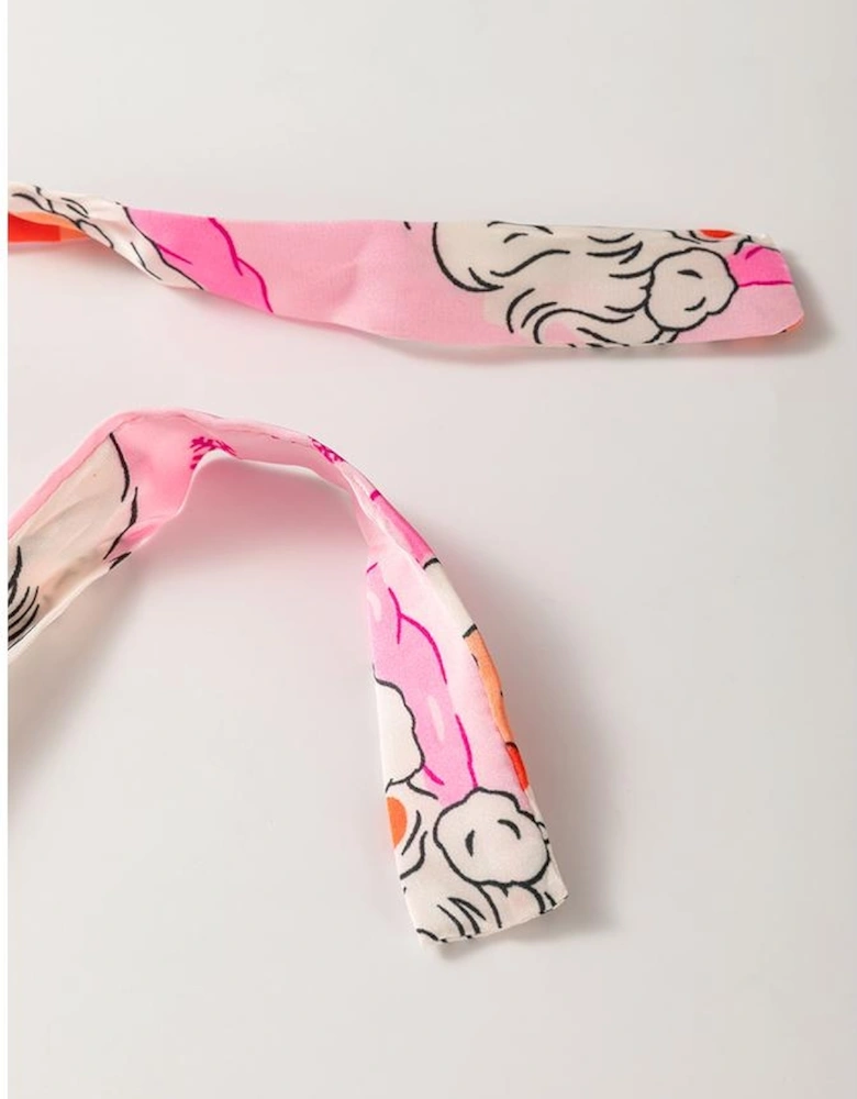 Pink Santa Claus Snowflake Long Sleeve Shirt Christmas Pajama Set