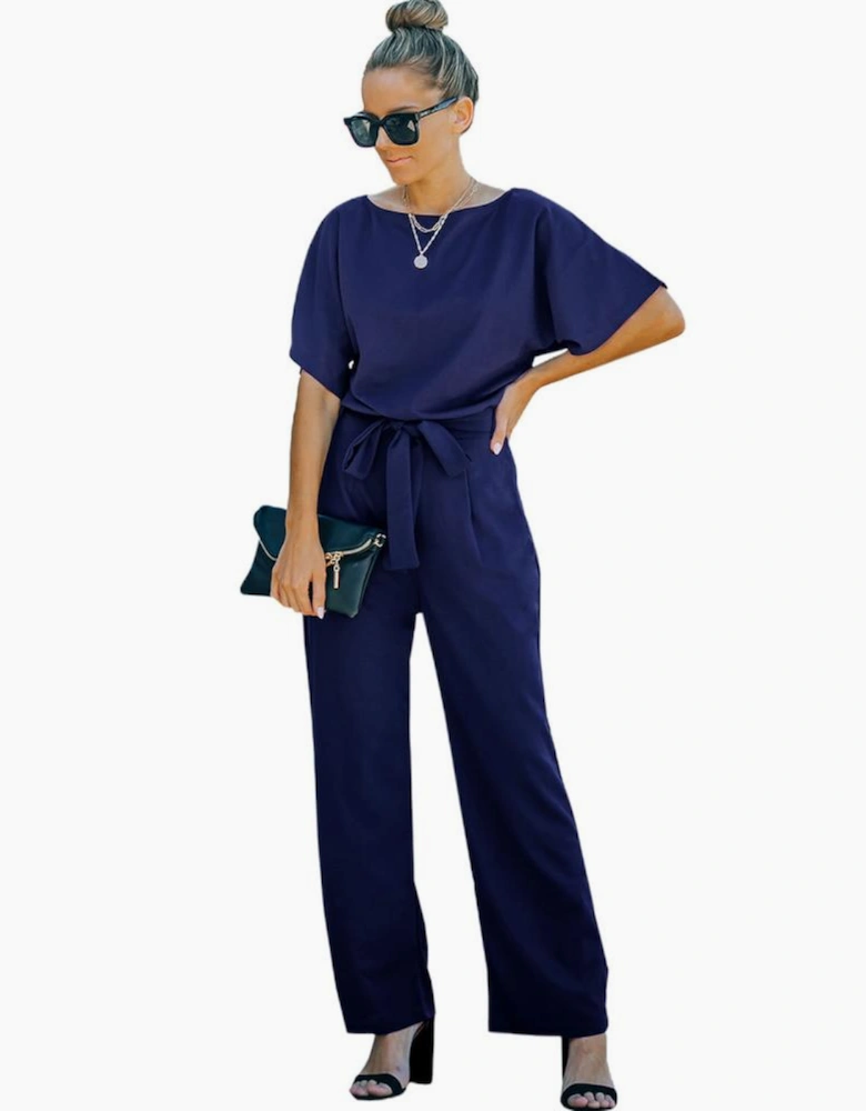 Azura Exchange Wide Leg Jumpsuit with Belt