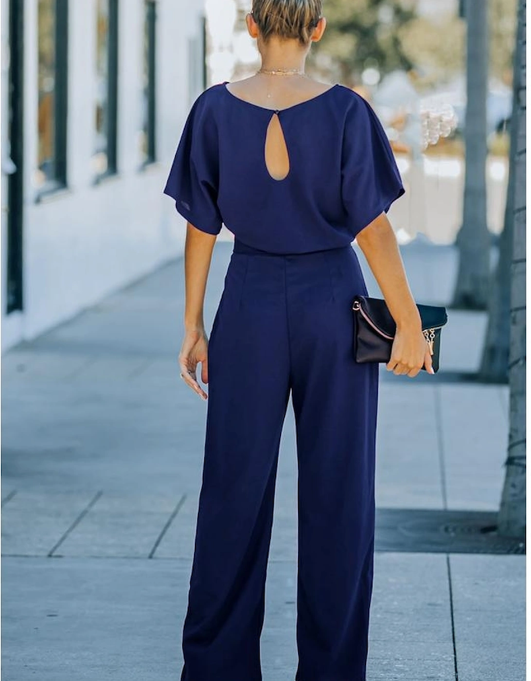 Azura Exchange Wide Leg Jumpsuit with Belt