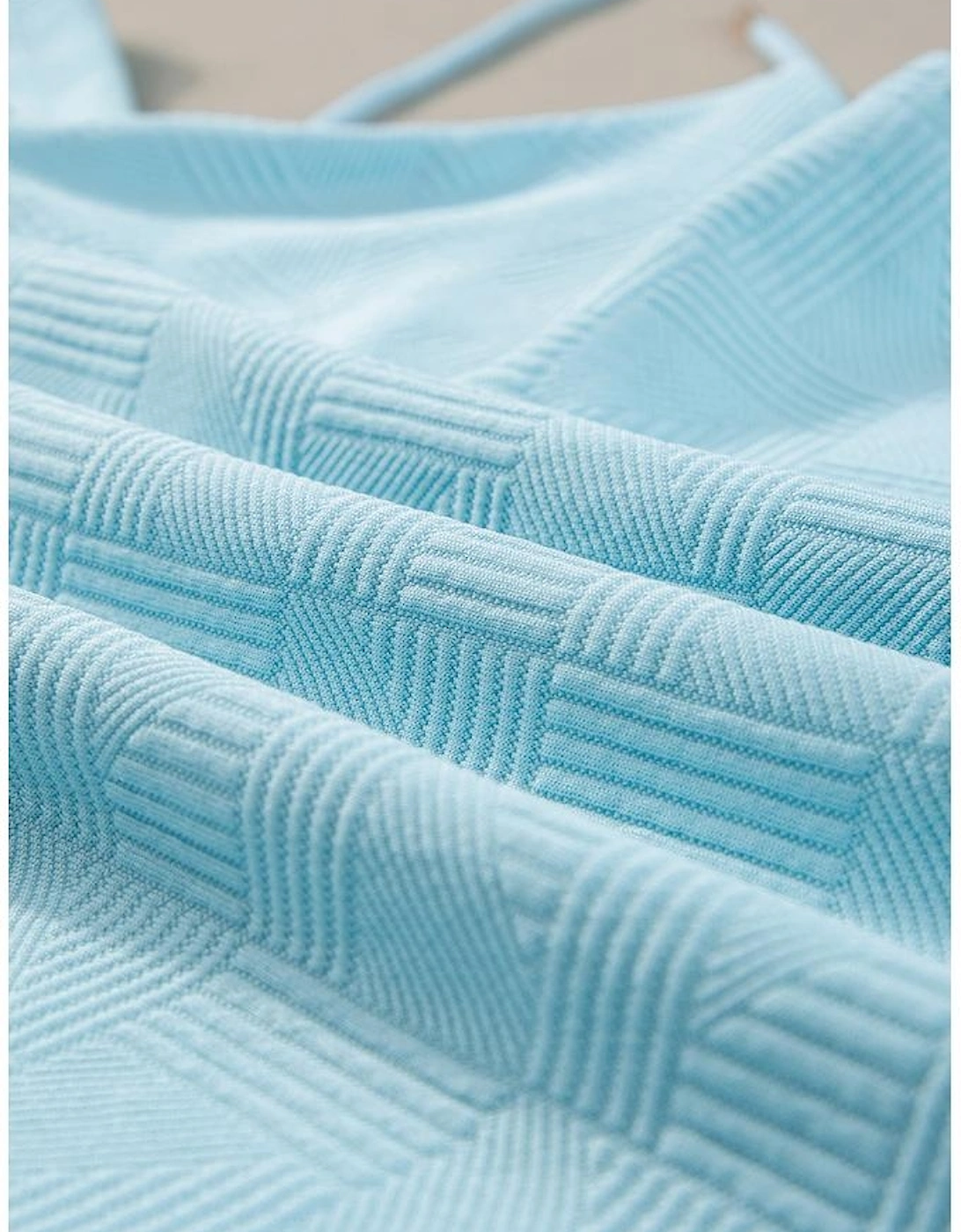 Beau Blue Textured Cropped Hoodie and Shorts Set