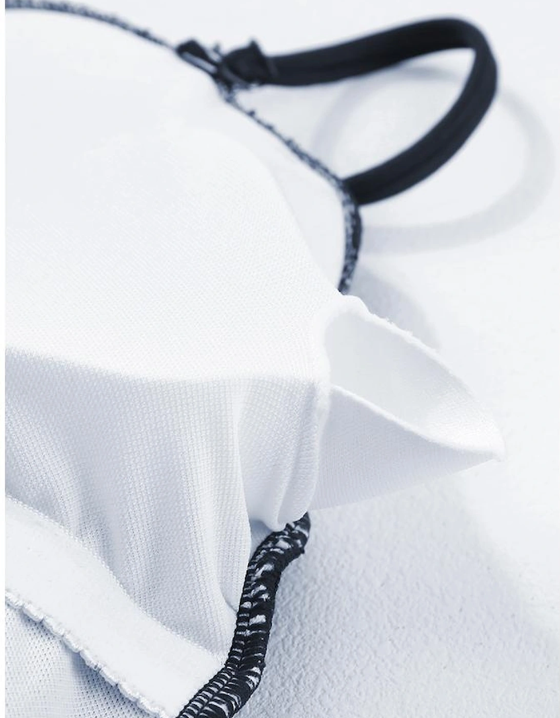 Navy Blue Ribbed Drawstring Sides Cutout One Piece Swimsuit