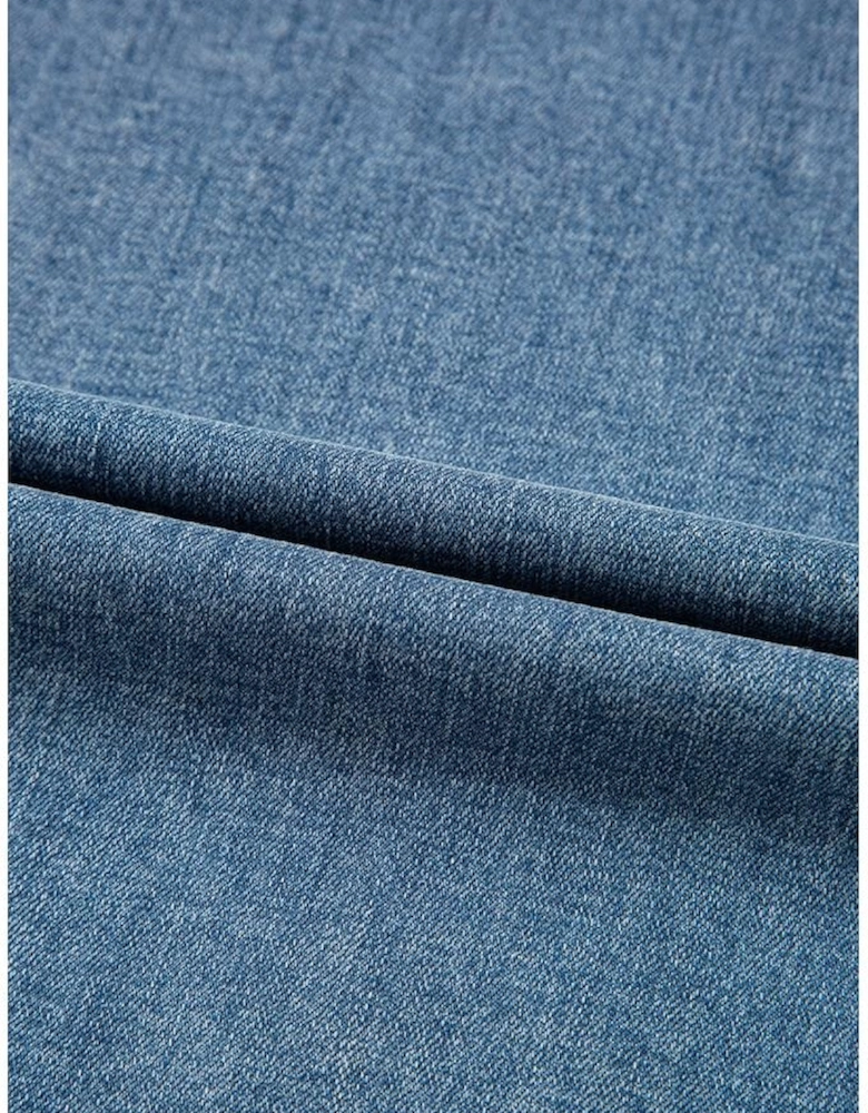 Dusk Blue Medium Wash Super Wide Leg Denim Pants