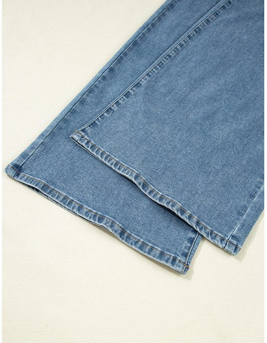 Dusk Blue Medium Wash Super Wide Leg Denim Pants