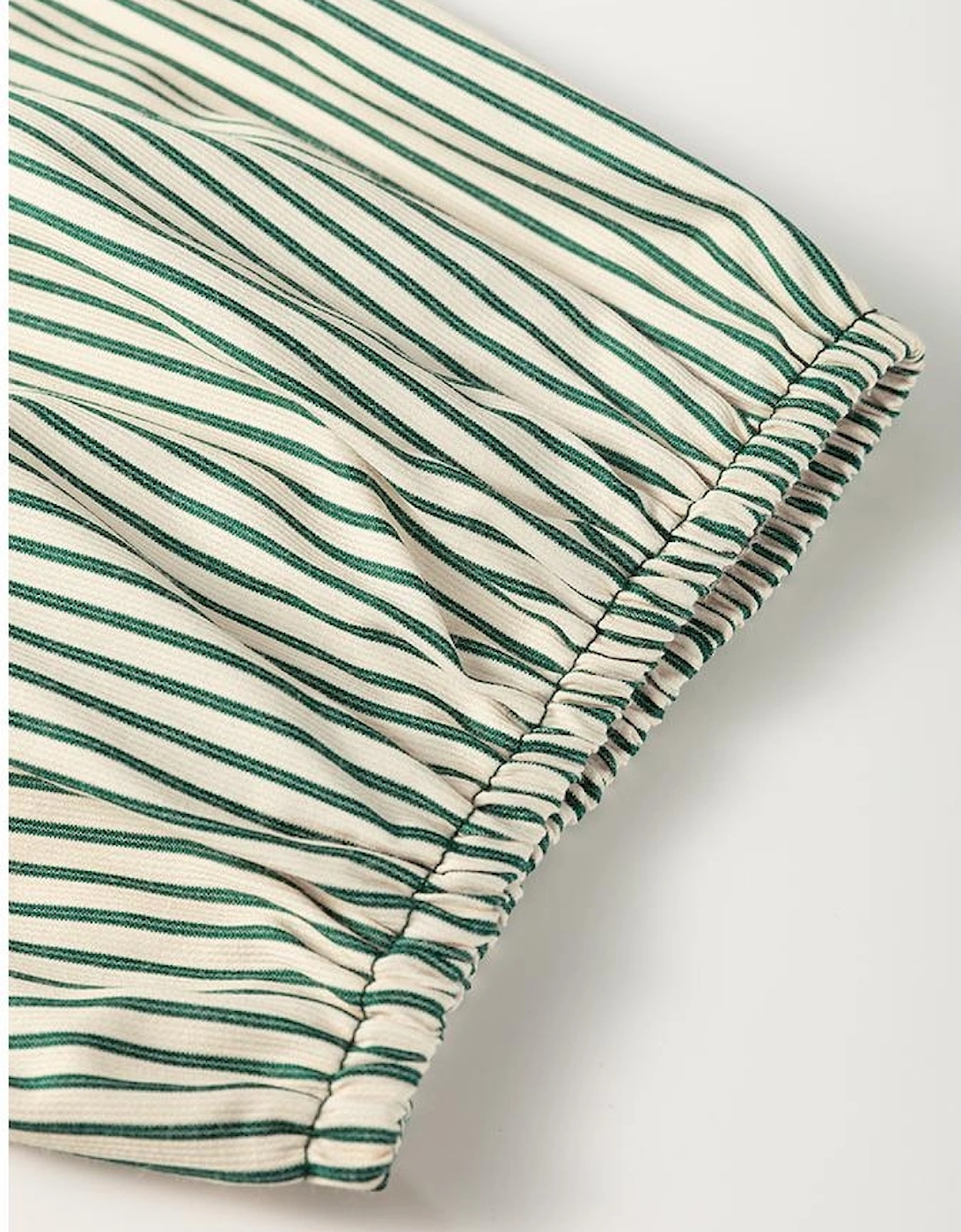 Green Patch Pockets Button Down Short Puff Sleeve Dress