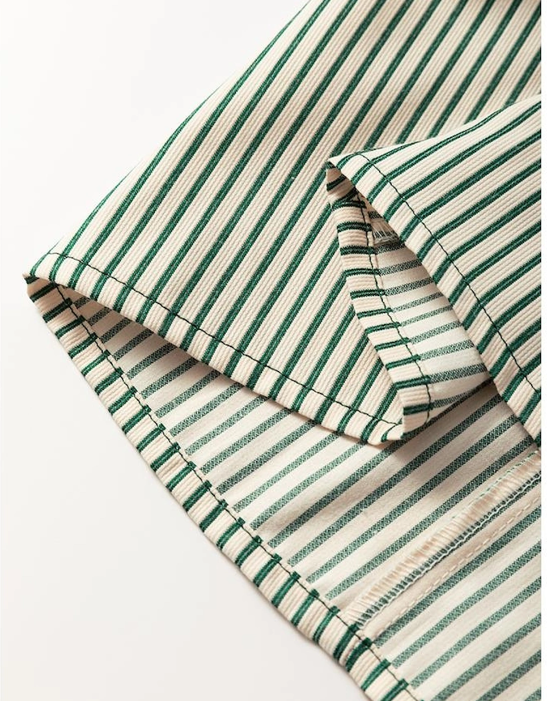 Green Patch Pockets Button Down Short Puff Sleeve Dress