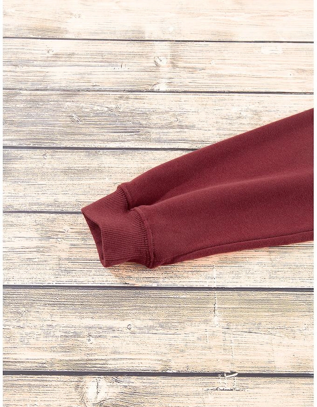 Burgundy Plain Drop Shoulder Crewneck Pullover Sweatshirt