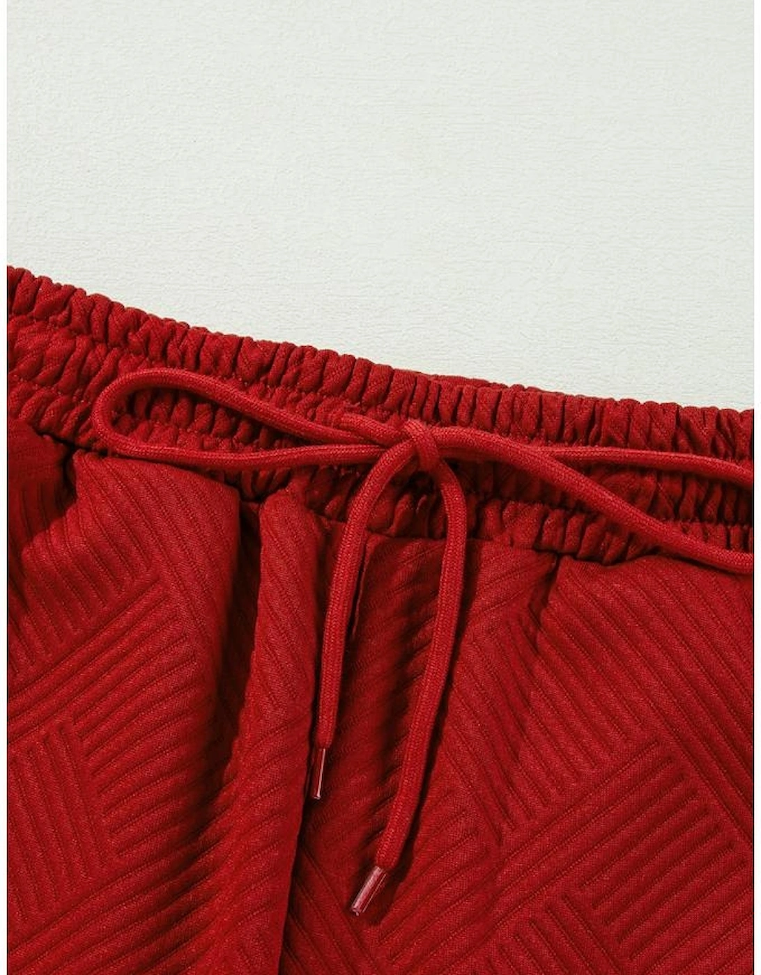 Red Dahlia Ultra Loose Textured 2pcs Slouchy Outfit