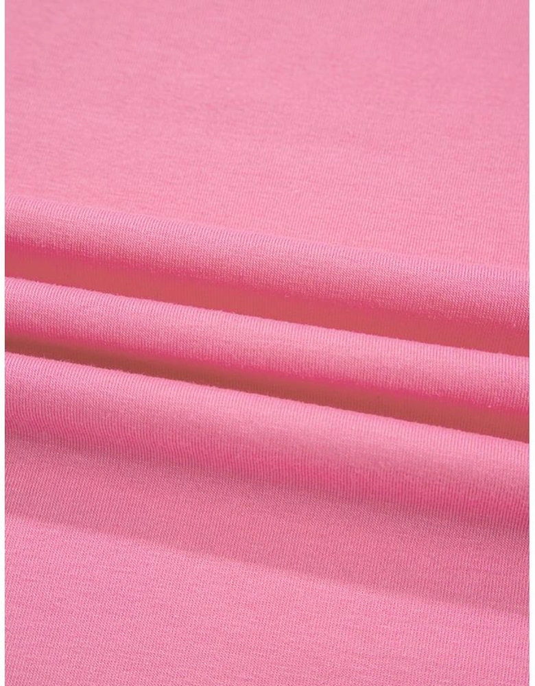 Bonbon Braided Cap Sleeve Crew Neck T Shirt