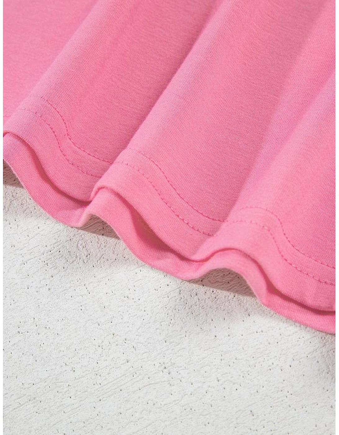 Bonbon Braided Cap Sleeve Crew Neck T Shirt