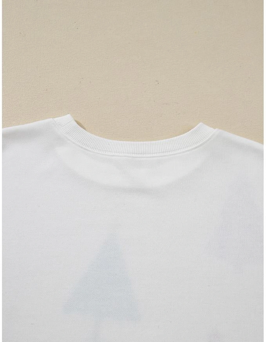 White Stripe Multi Christmas Tree Long Sleeve Top and Shorts 2pcs Lounge Set