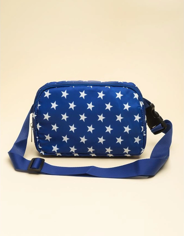 Bluing Independent Day Flag Star Printed Crossbody Bag
