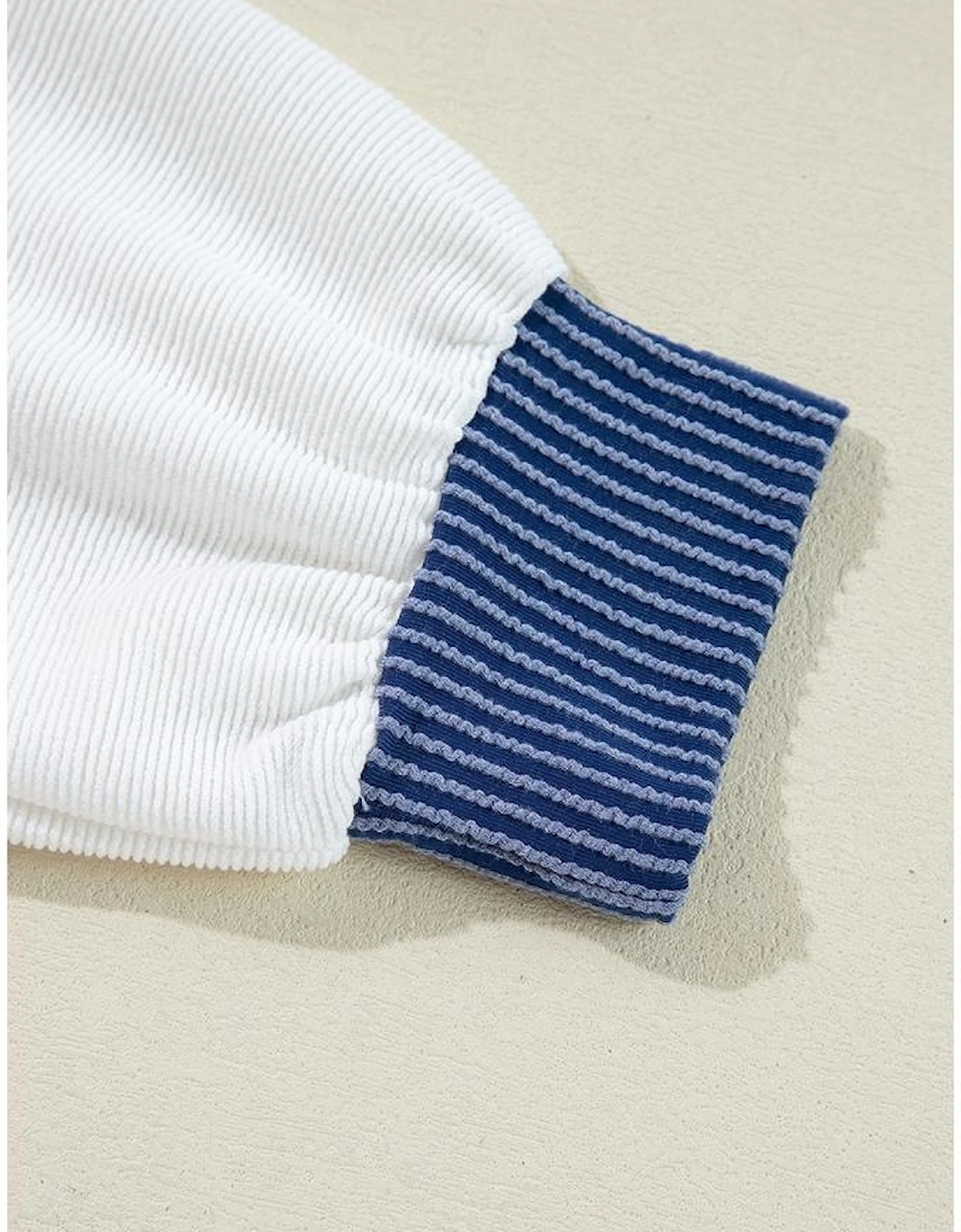 White Corded Colorblock Patch Pocket Drawstring Hooded Top, 13 of 12