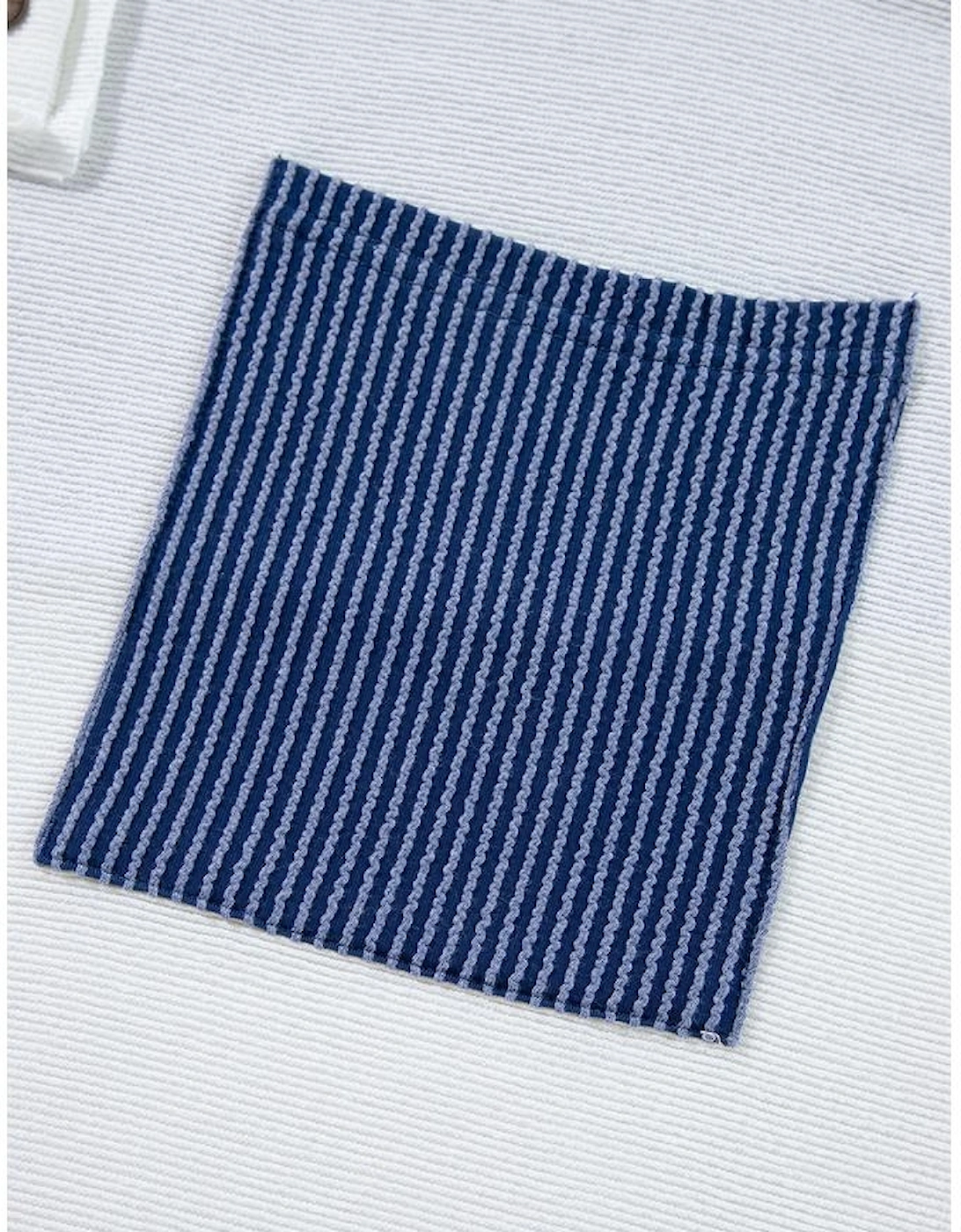 White Corded Colorblock Patch Pocket Drawstring Hooded Top