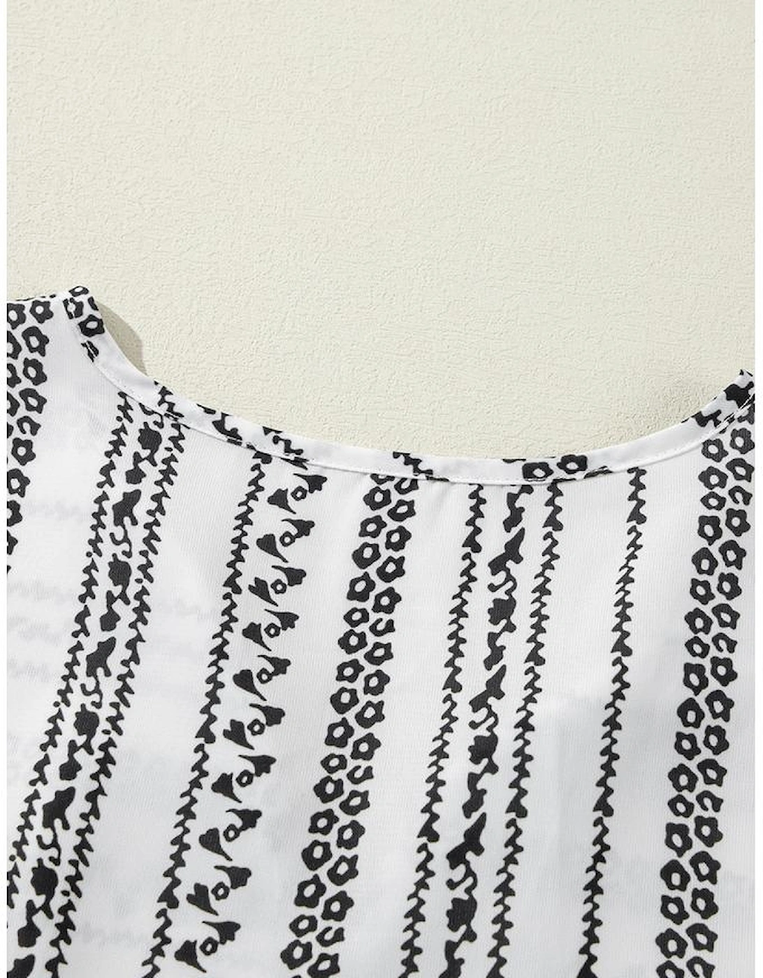 Black Stripe V Neck Bell Sleeve High Waist Mini Dress