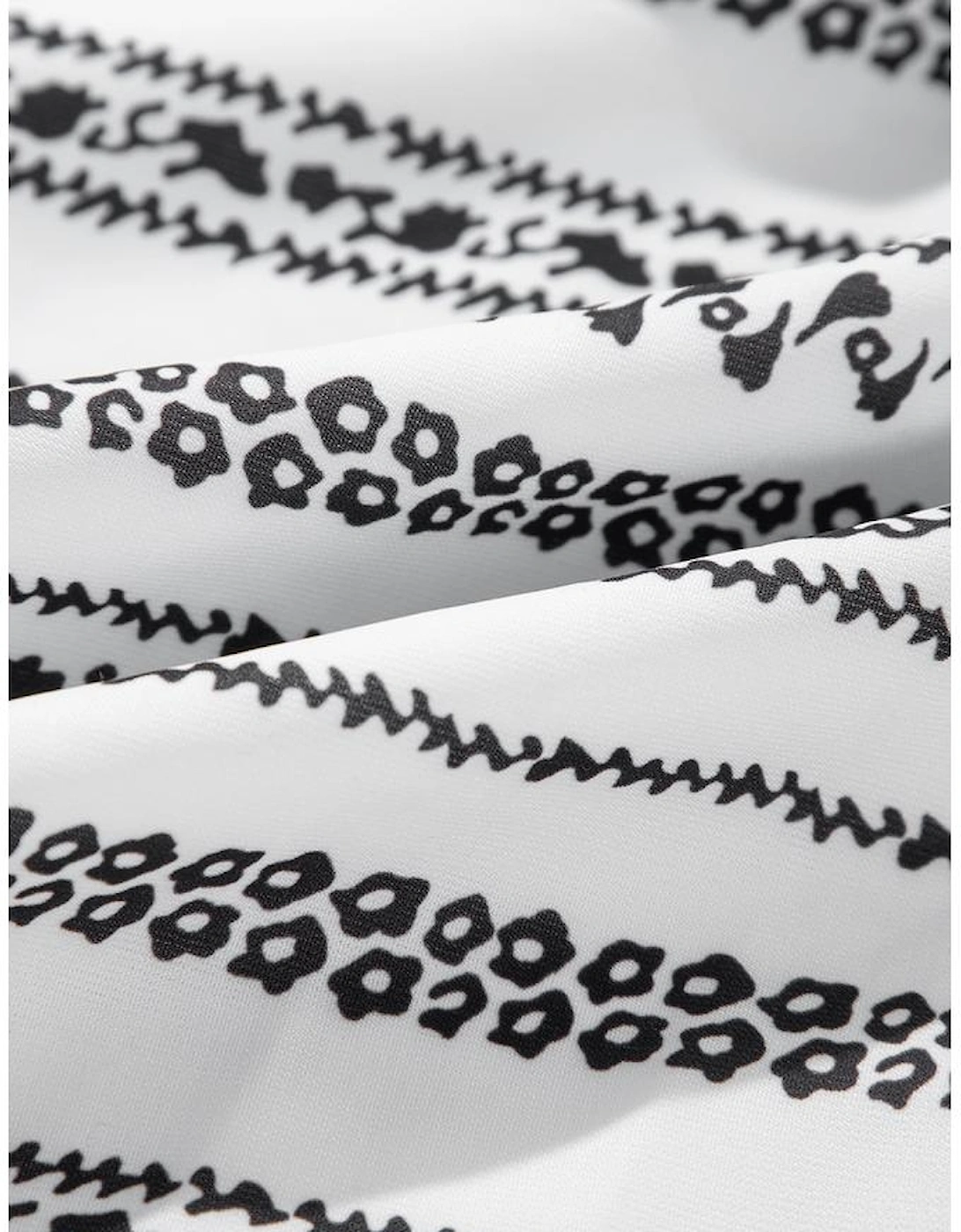 Black Stripe V Neck Bell Sleeve High Waist Mini Dress