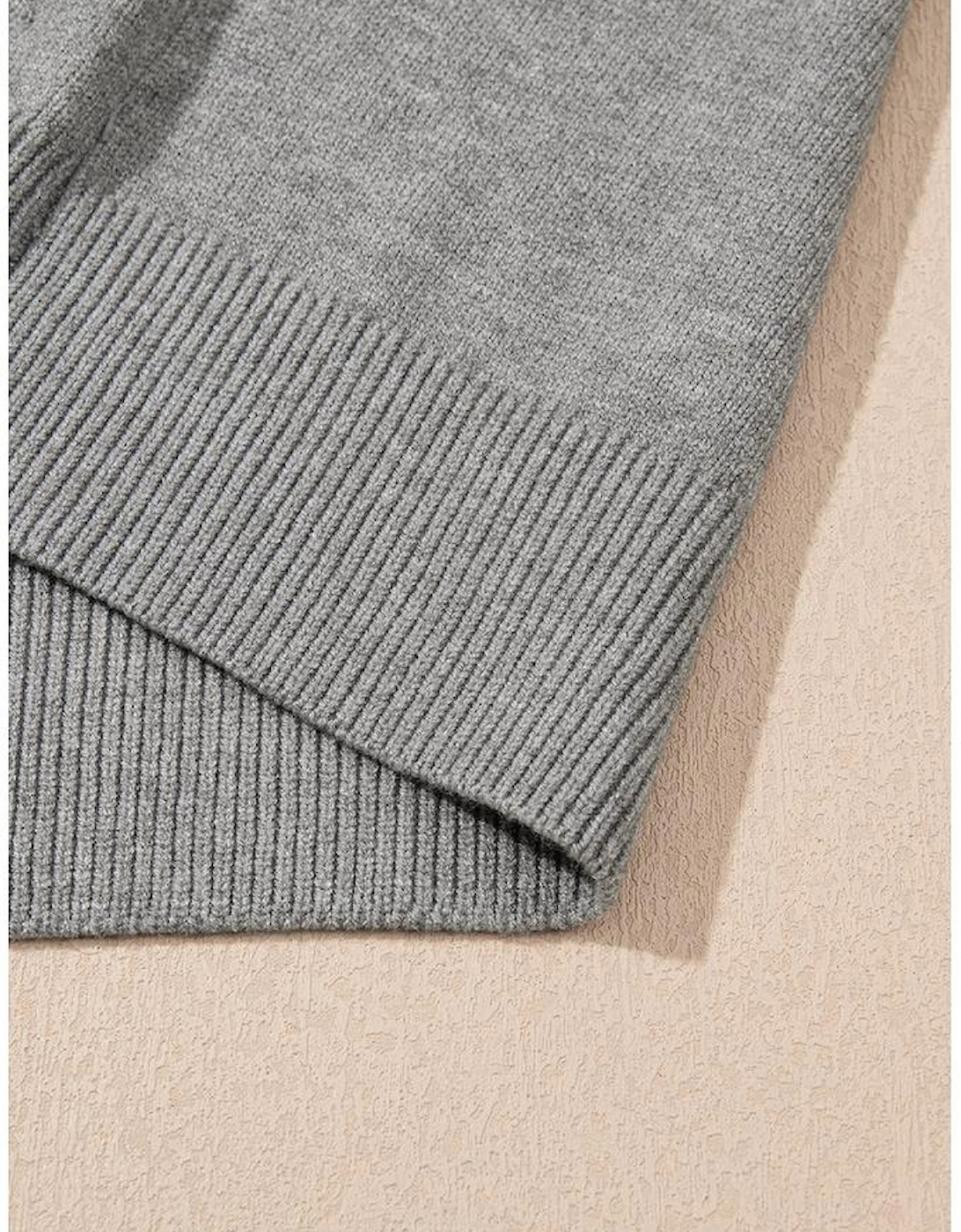 High Flower Pattern Ribbed Trim Short Sleeve Boxy Sweater