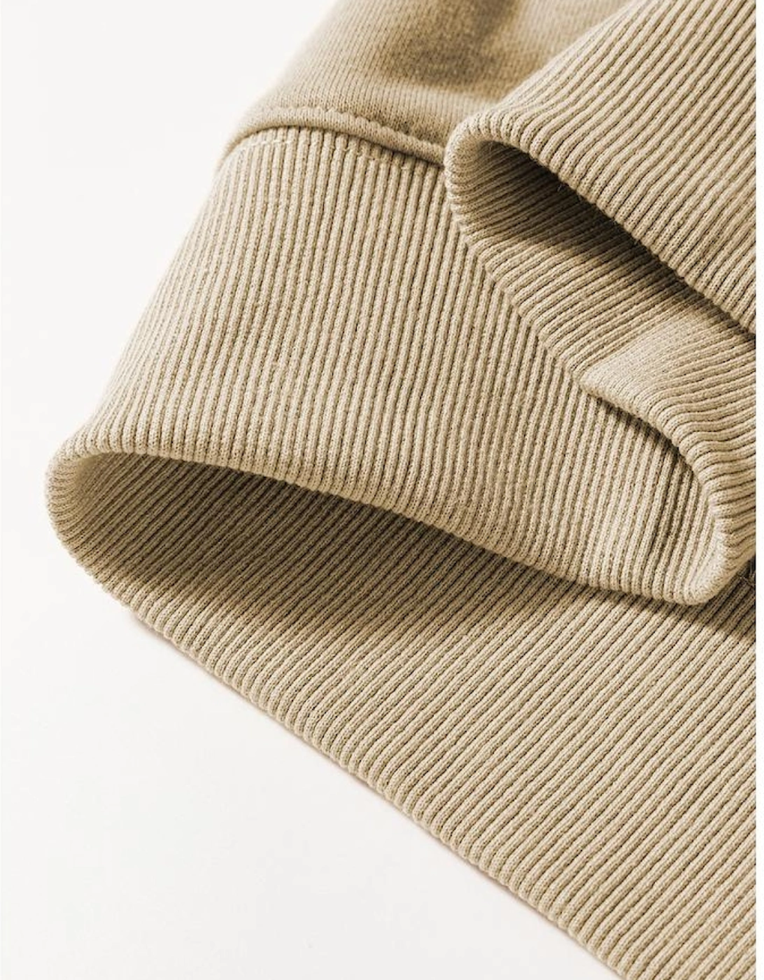 Khaki Christmas Pattern Graphic Crew Neck Sweatshirt