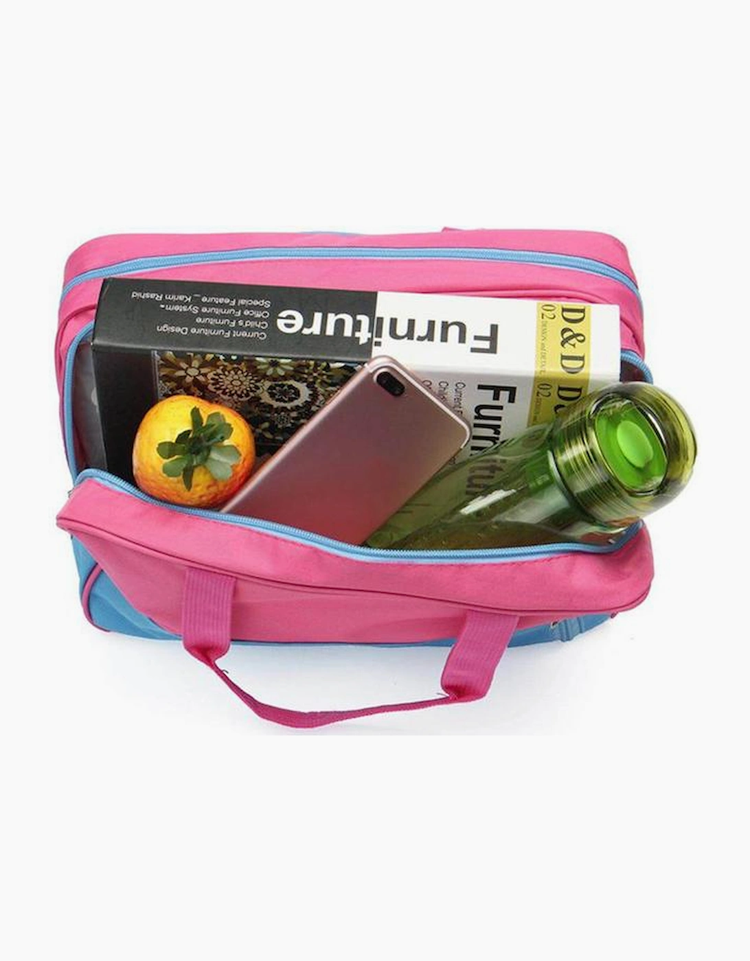 Bonbon Color Block Multi Zip Pocket Portable Yoga Bag