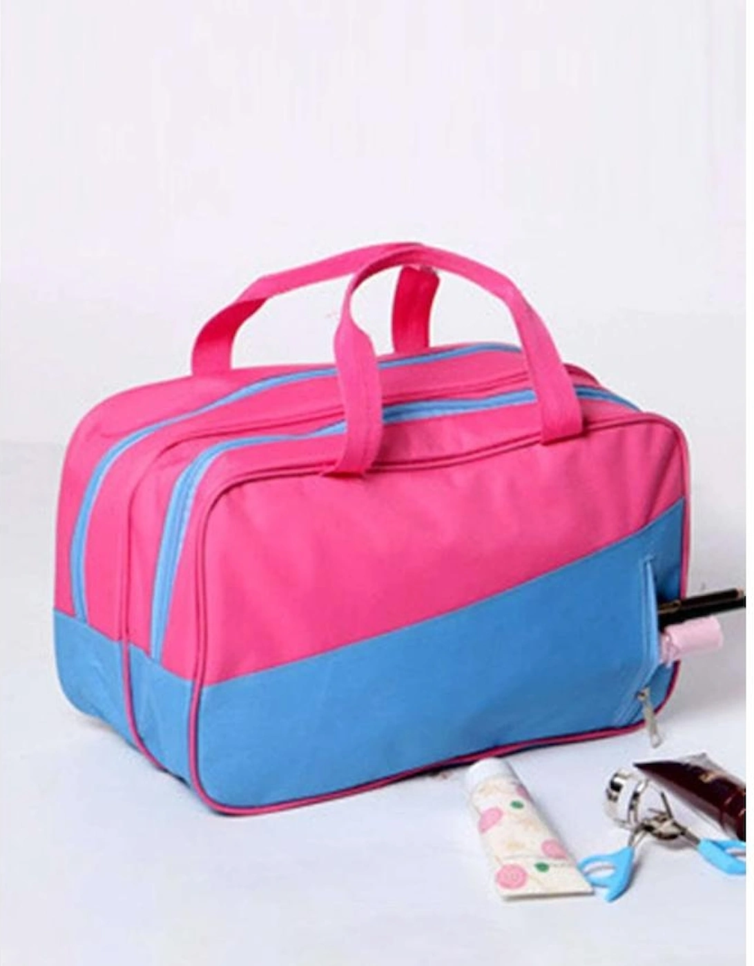 Bonbon Color Block Multi Zip Pocket Portable Yoga Bag