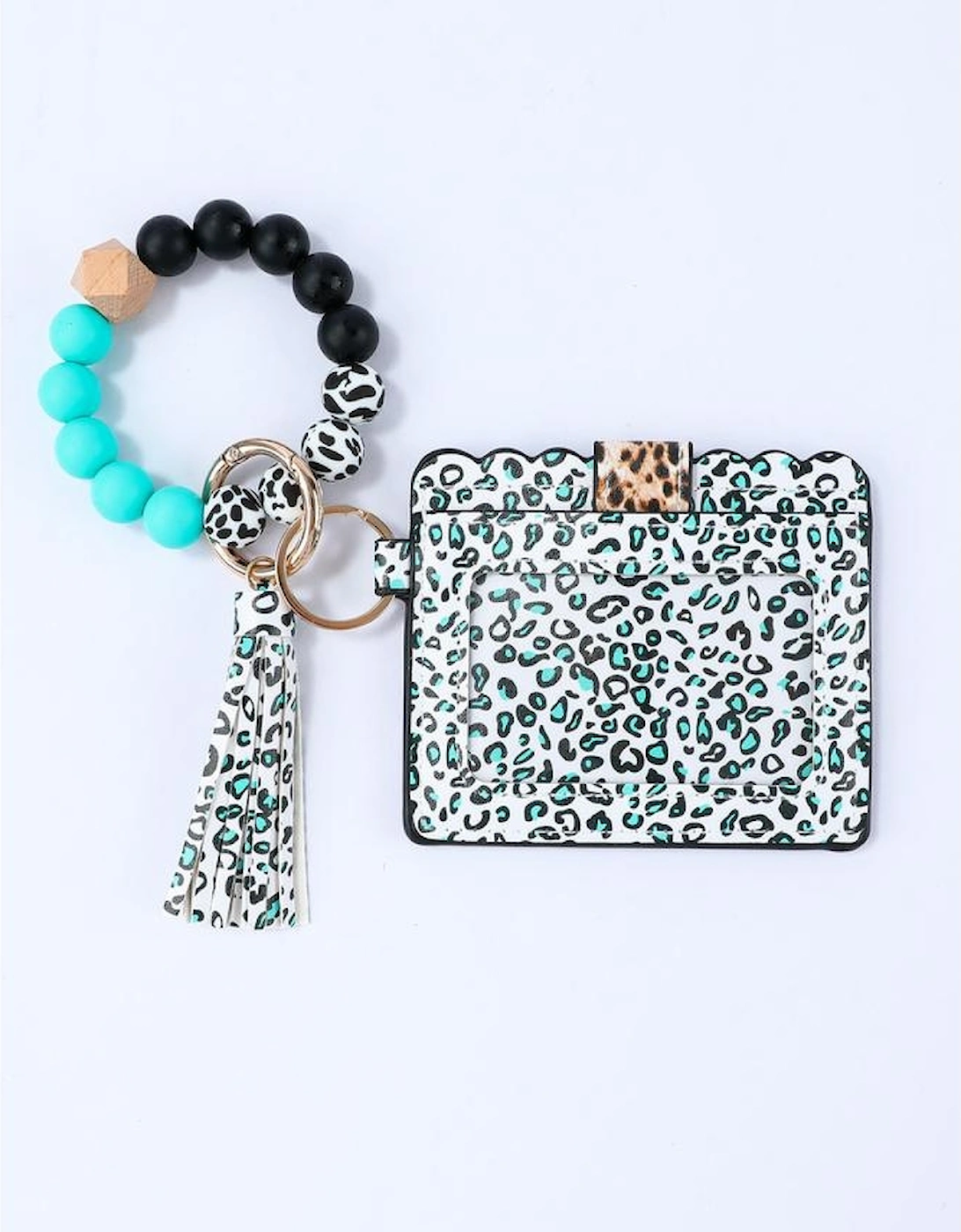 Azura Exchange Green Western Fashion Card Bag Bracelet Key Ring