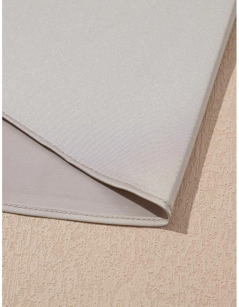 Jet Stream Satin Solid High Waist Maxi Skirt