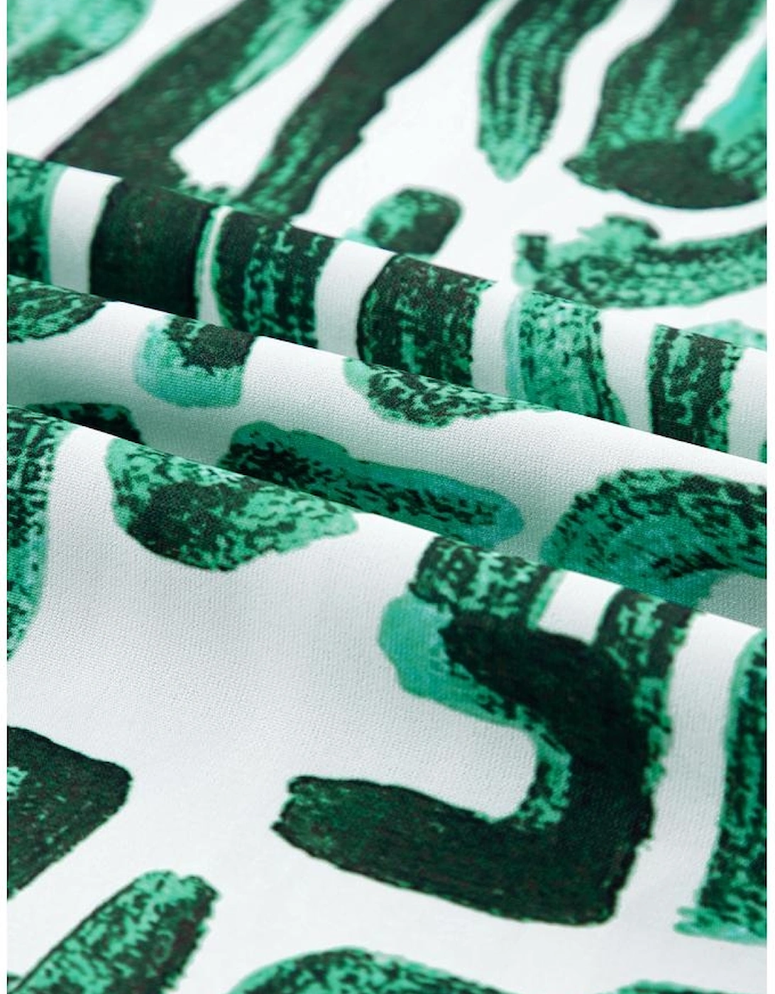 Blackish Green Embroidered Puff Sleeve Frilled Neck Printed Top