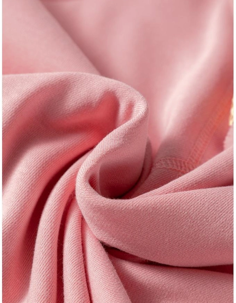 Blossom Striped Mesh Sleeve Patchwork Exposed Seam Casual Pullover Top