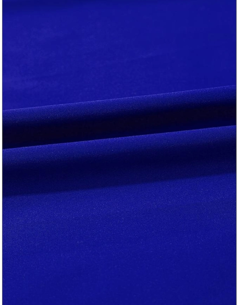 Dark Blue Drawstring High Waist Lined Tennis Skorts