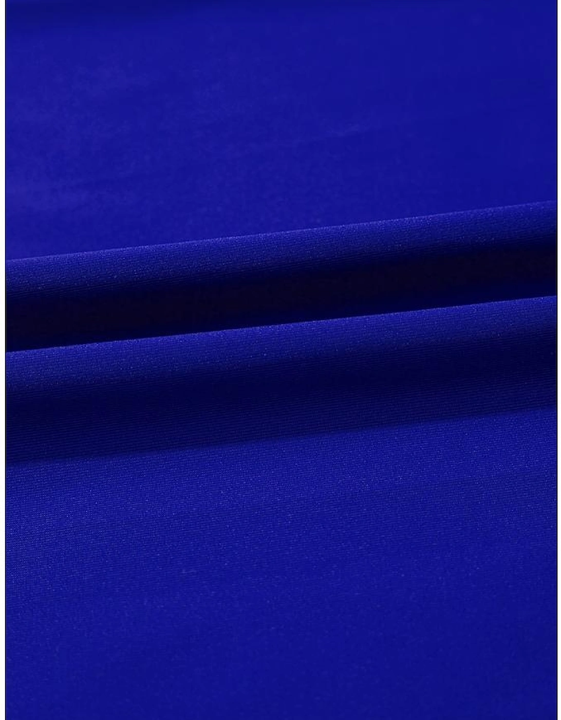 Dark Blue Drawstring High Waist Lined Tennis Skorts