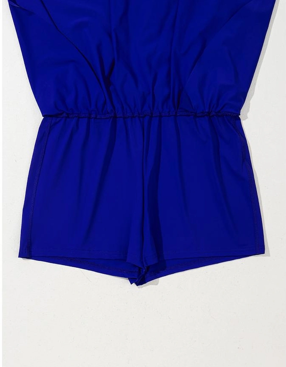 Dark Blue Drawstring High Waist Lined Tennis Skorts