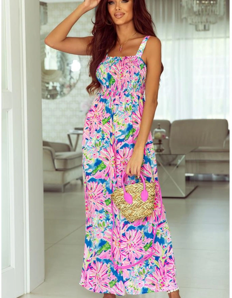 Azura Exchange Smocked Wide Leg Jumpsuit