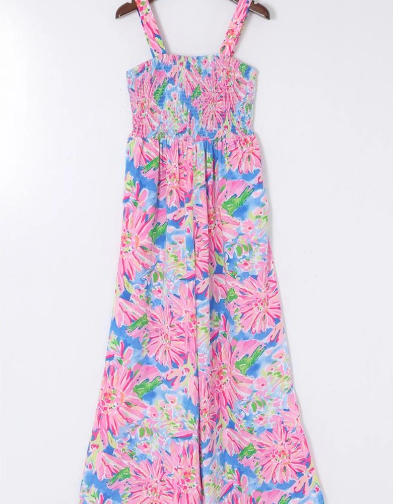 Azura Exchange Smocked Wide Leg Jumpsuit